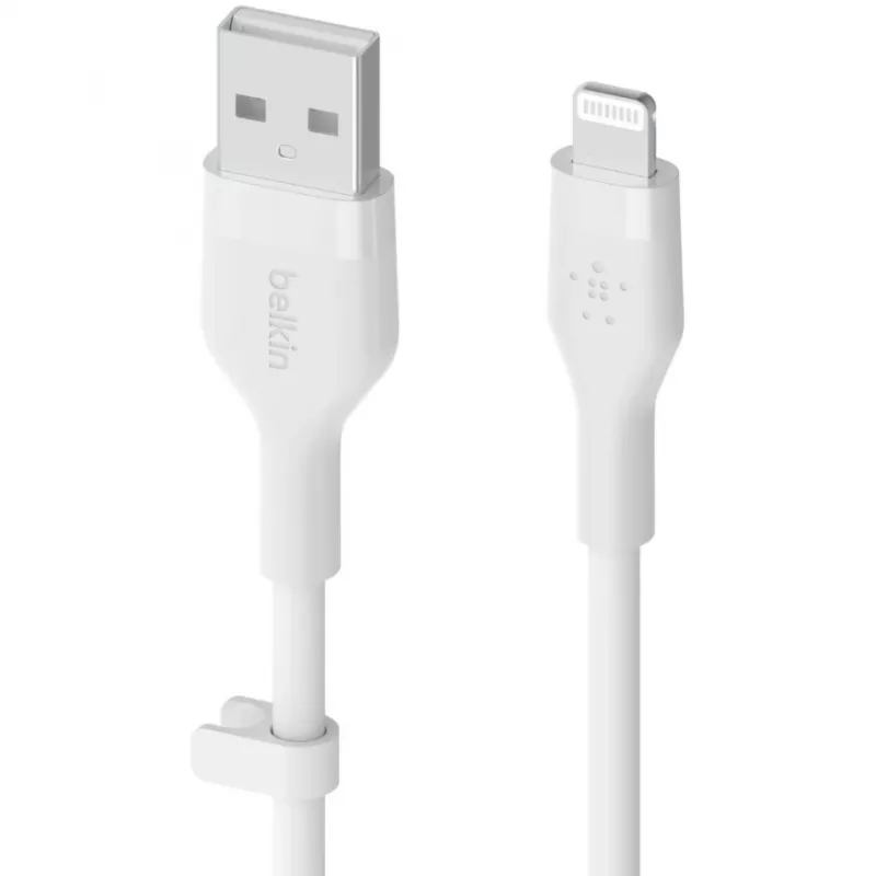Kabel Belkin Cbl Scicone USB-A LTG 2M blc Biały USB A USB C Lightning