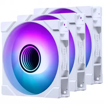 PHANTEKS Wentylator obudowy 120mm M25G2-120 D-RGB Biały – wentylator chłodzący RGB 120mm do obudów PC