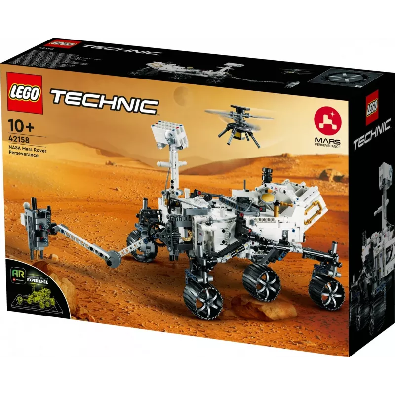 LEGO Technic Łazik marsjański NASA Perseverance zestaw kosmiczny z aplikacją AR doświadczenie odkrycia nauki poznaj inżynierię pojazdów zabawka konstrukcyjna
