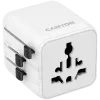 Adapter podróżny CANYON OnTour One EU UK US AUS Biały (CNS-TA1005W) - uniwersalna konwersja wtyczek dla gniazdek EU/UK/US/AUS