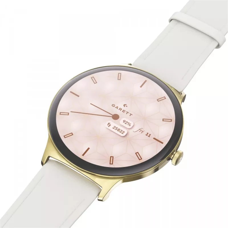 Smartwatch Garett Verona 2 Gold Steel z Bluetooth i monitorem pracy serca