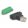 Adapter DeLOCK RJ45 męski > Listwa zaciskowa 8 pin 2-częściowa 3,81 mm