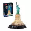 3D Puzzle CubicFun 306-L536H LED Statue of Liberty Night Edition — model do składania z oświetleniem LED