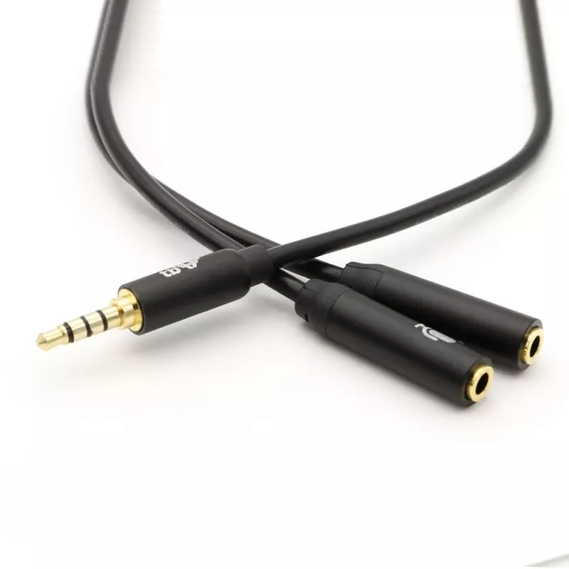 Adapter TB 3.5mm MiniJack rozgałęźnik 1x 3.5mm męski na 2x 3.5mm żeński, model AKTBXAJ0P2J030B