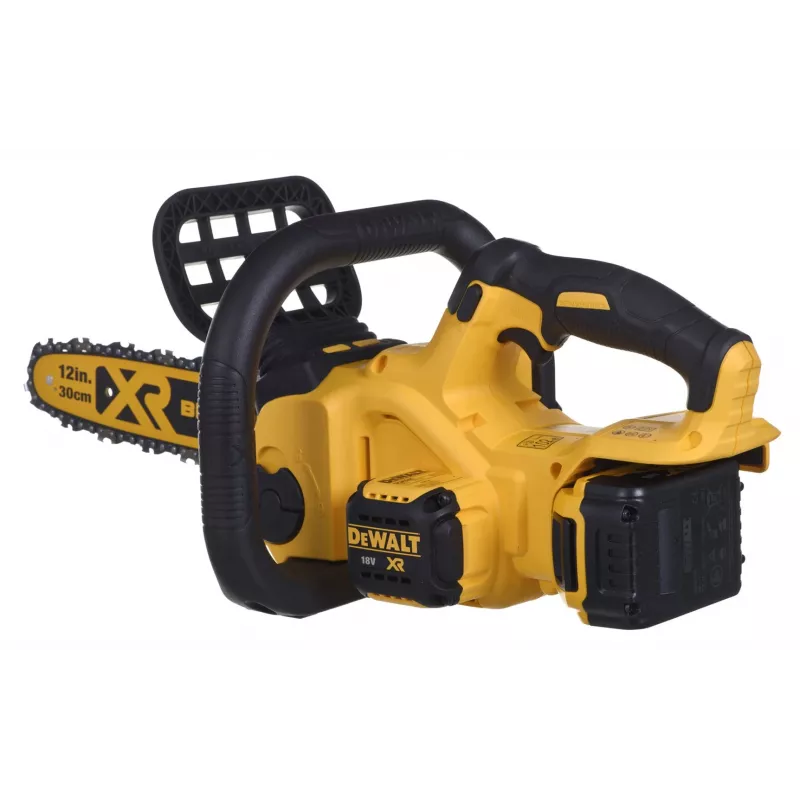 Pilarka łańcuchowa DeWalt DCM565P1 — bezprzewodowa, prowadnica 30 cm, akumulator 5 Ah, zbiornik oleju 0,12 L