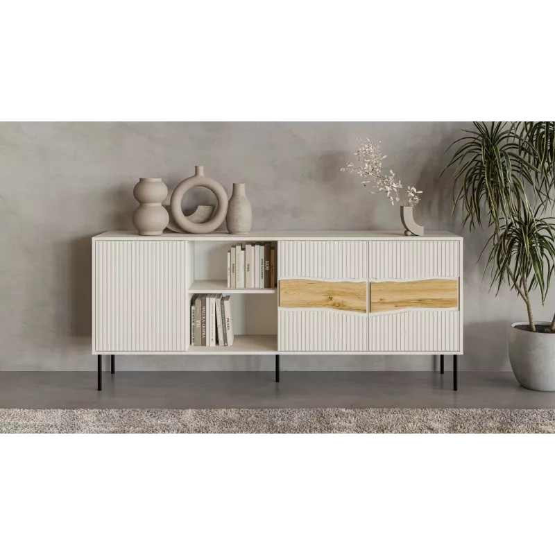 Cama INSERTO 3D1W komoda 190x40x80 kaszmir + LED