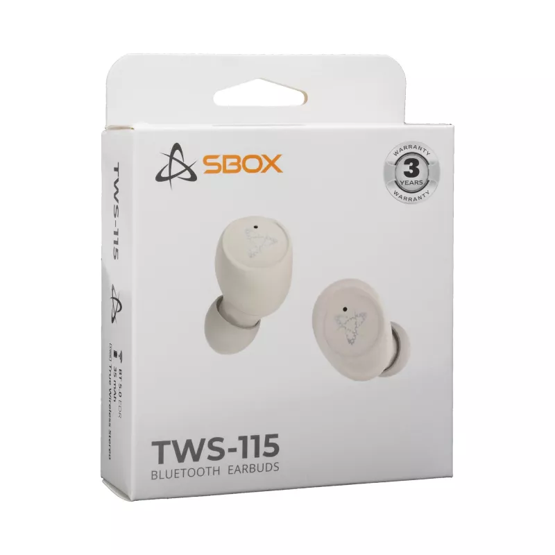 Słuchawki SBOX EB-TWS115 Beżowe