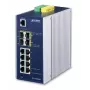 PLANET IGS-12040MT - Przełącznik - Zarządzalny - 8 x 10/100/1000 + 4 x Gigabit SFP - montaż na szynie DIN, montaż na ścianie - AC 24 V / DC 12-72 V (IGS-12040MT)