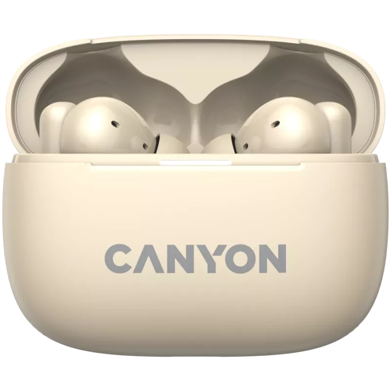 Słuchawki Canyon CNS-TWS10BG True Wireless Stereo (TWS) douszne do rozmów/muzyki/sportu/codziennego użytku USB Type-C Bluetooth Beżowy (CNS-TWS10BG)