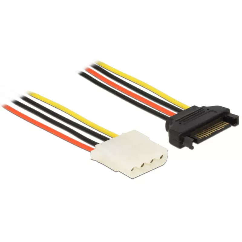 Wewnętrzny kabel zasilający DeLOCK 60136 0,2 m SATA 15-pin na Molex 4-pin