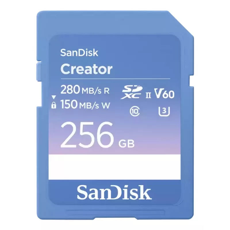 Karta pamięci SanDisk Creator SD UHS-II 256 GB z szybkością transferu do 280 MB/s