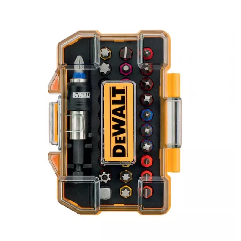 Wkrętak dynamometryczny DeWalt DT7969 — regulowany moment obrotowy, ergonomiczny uchwyt, bity Phillips/Pozidriv/Rowkowy/Torx w zestawie