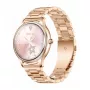 Smartwatch Colmi L28 ze złotą kopertą i złotą bransoletą ze stali nierdzewnej