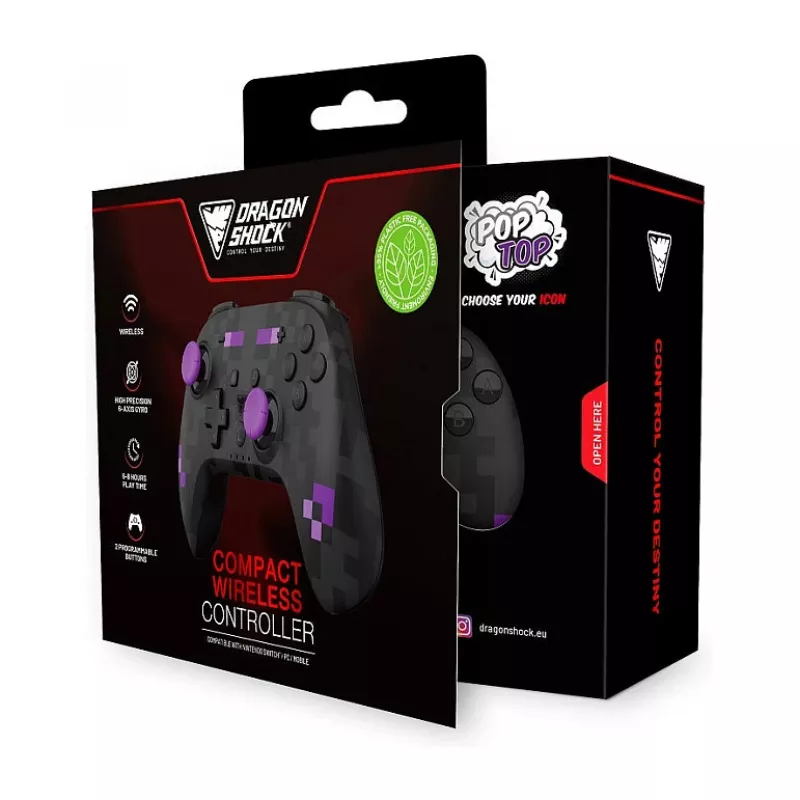 Kontroler Dragonshock Poptop Wireless Cubes czarny switch
