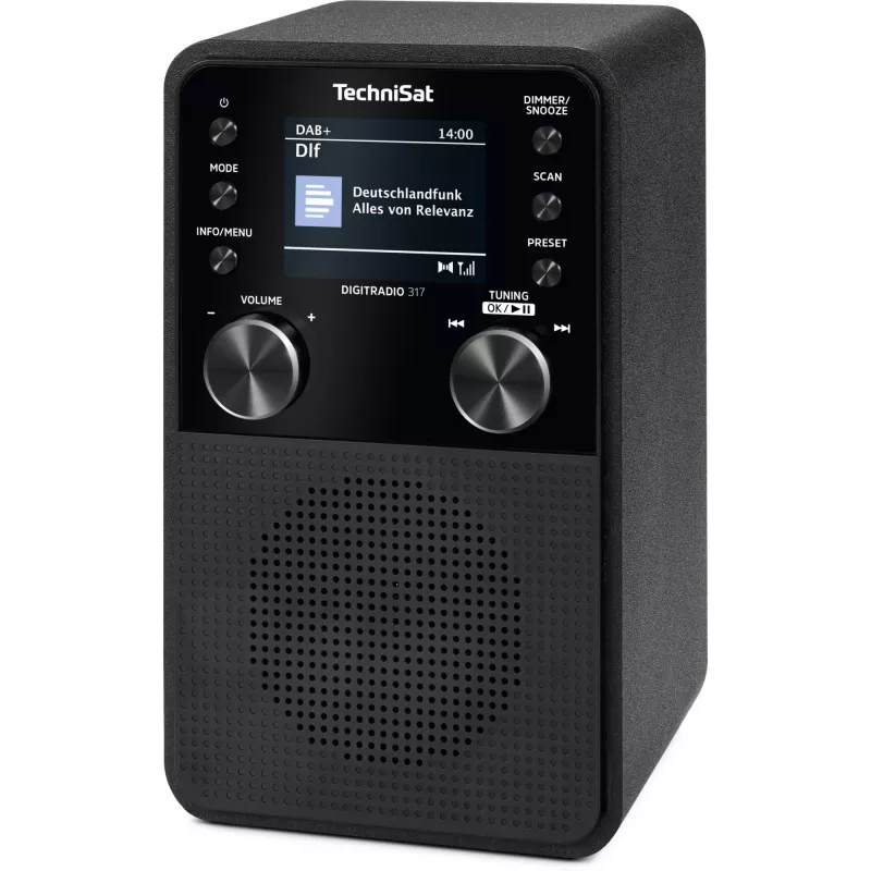 Cyfrowe radio TECHNISAT DigitRadio 317 — czarne, odbiór FM i DAB+