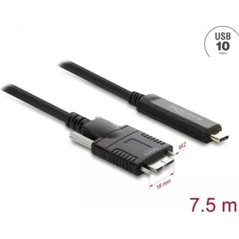Kabel USB DELOCK 83629 — USB-C do Micro-USB B, USB 2.0, 7,5 m, czarny