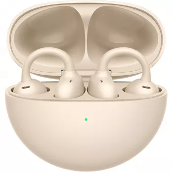 Zestaw słuchawkowy douszny HUAWEI FreeClip — TWS Bluetooth, douszny, waga 5,6 g, beżowy