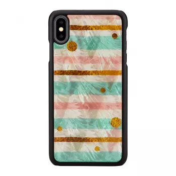 Etui ochronne na smartfona iKins do iPhone XS Max — Pop Mint Czarny, twarda skorupa z podniesionymi krawędziami