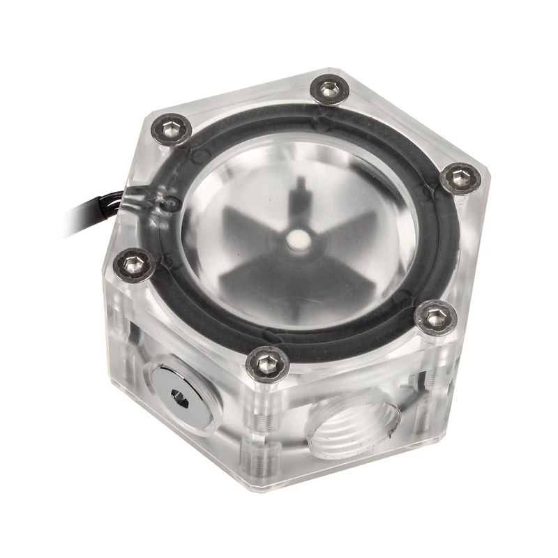 Wskaźnik przepływu BitsPower Hexagon Flow Indicator-RGB BP-HFI-RGB — oświetlenie RGB, sześciokątna konstrukcja