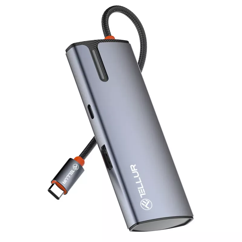 Hub USB-C Tellur TLL321061 z PD 3.0 100W, wyjściem HDMI i 3× portami USB 3.0