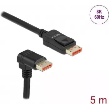 Kabel DisplayPort DeLOCK 8K 60 Hz 5 m wtyk prosty na wtyk 90° w dół