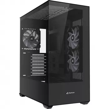 Obudowa PC Sharkoon SK6 ARGB Tower ATX Czarna — midi tower ATX, oświetlenie ARGB, panel boczny z hartowanego szkła