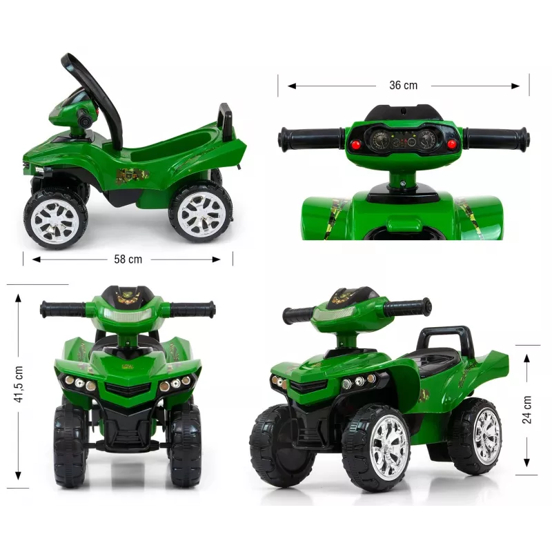 Jeździk milly mally Ride-on Monster Military model 27515 dla maluchów