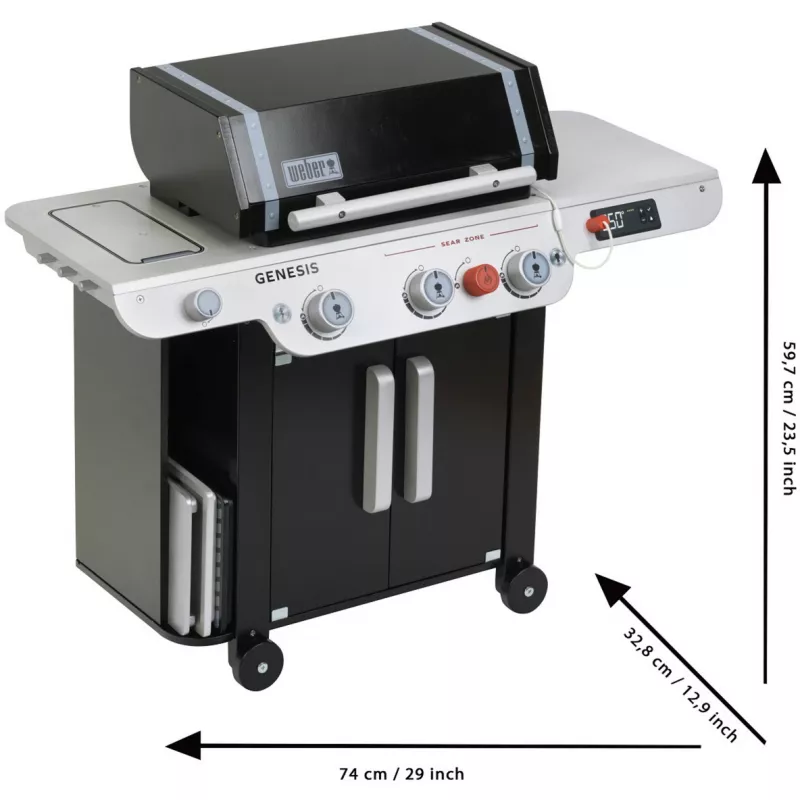 Weber-Grill Genesis z drewna (MDF), kuchnia do zabawy czarno-szara