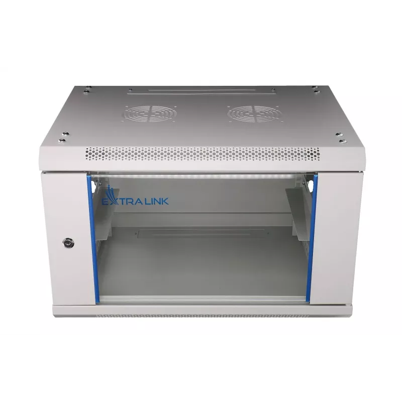 Szafa rackowa Extralink 6U 600x600 Szara, montowana na ścianę