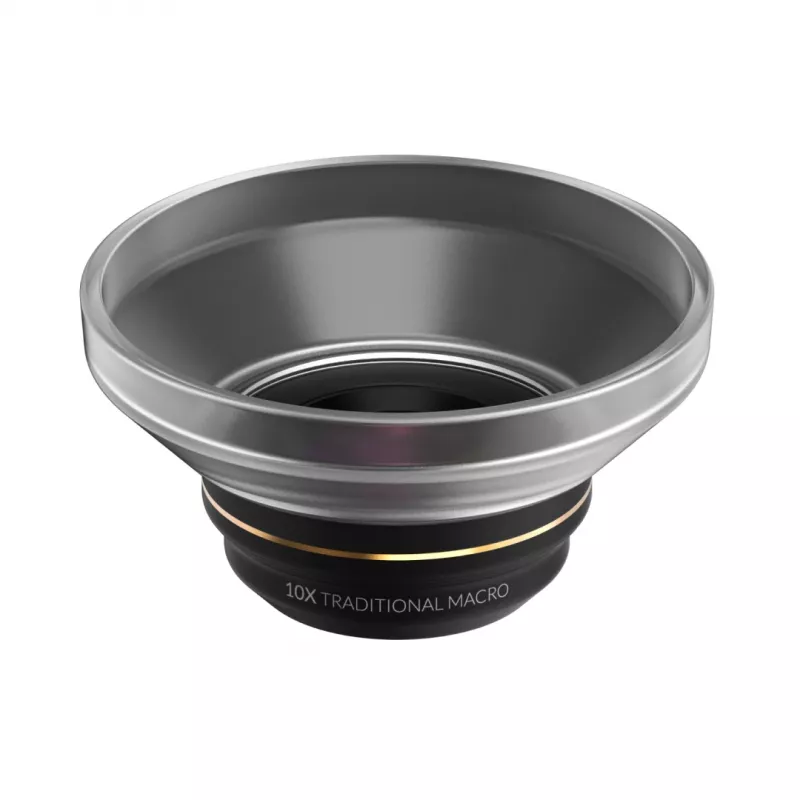 Obiektyw fotograficzny ShiftCam LU-MC-025-23-EF — obiektyw makro 25x, mocowanie M12, aluminium/szkło, 34,8 mm, 36,6 g, czarny/złoty
