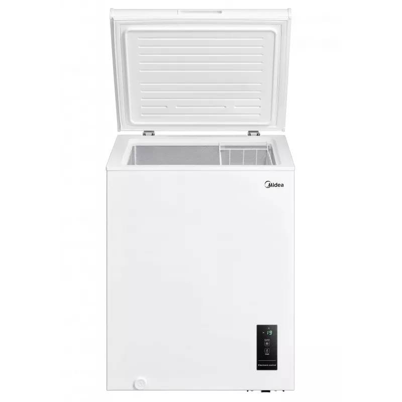 Zamrażarka skrzyniowa Midea MDRC152FEE01, 99 l, klasa energetyczna E, wysokość 85 cm, wolnostojąca, biały