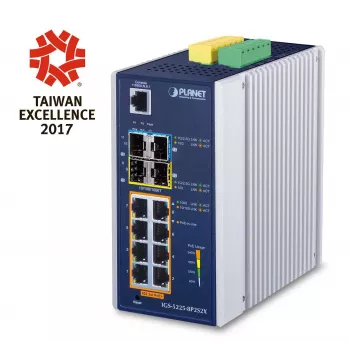 Zarządzalny przełącznik Gigabit Ethernet L3 PLANET IGS-5225-8P2S2X
