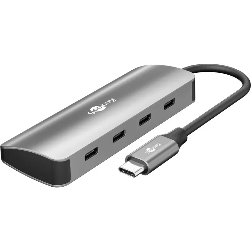 Goobay Slim 4-Port USB-Hub USB-C na 10 Gbit/s - -Plug> 4x (76565)