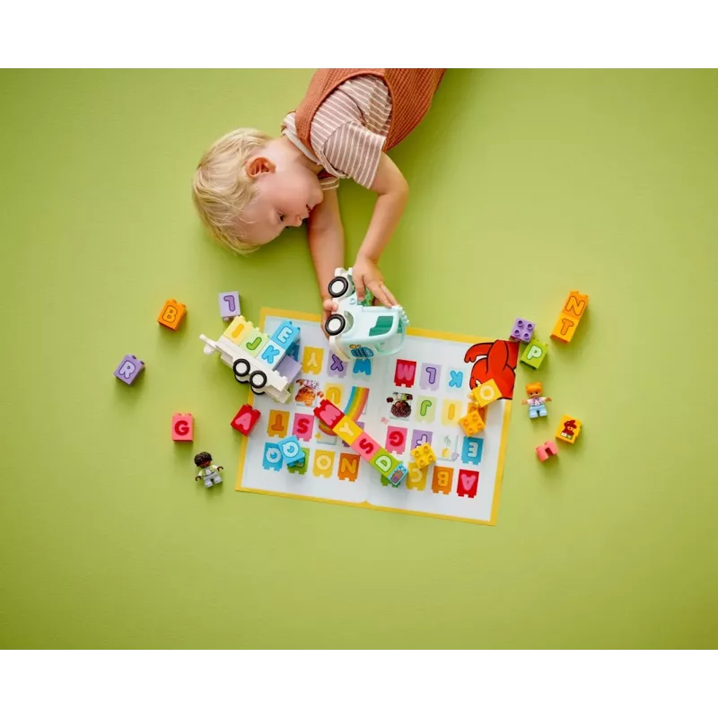 Zabawka konstrukcyjna LEGO DUPLO 10421 Ciężarówka ABC, 36 elementów, 2 minifigurki, dla dzieci od 2 lat, wymiary 110×140×70 mm