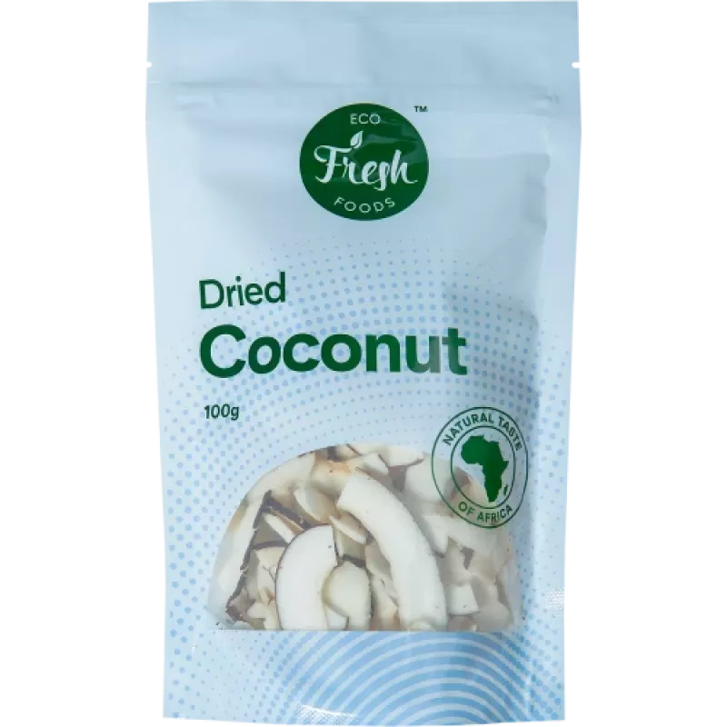 Kokos suszony Eco fresh foods 100 g – wiórki kokosowe, 100 g opakowanie