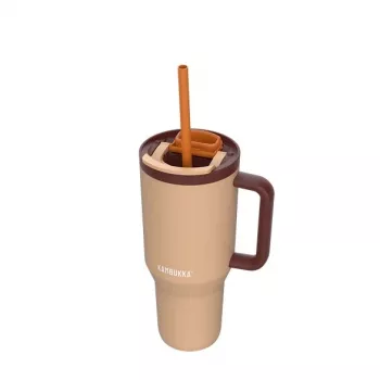 Termiczny kubek z teleskopową słomką Kambukka Rio Tumbler 950ml Almond Dream