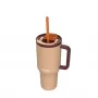 Termiczny kubek z teleskopową słomką Kambukka Rio Tumbler 950ml Almond Dream