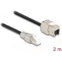 Kabel DeLOCK z wtykiem RJ45 do montażu polowego do modułu Keystone z gniazdem RJ45 Kat.6A 2 m