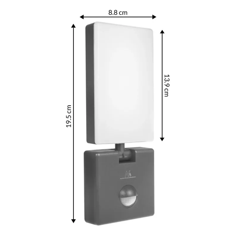 Reflektor LED MACLEAN MCE516 z czujnikiem ruchu PIR, 50W, szary