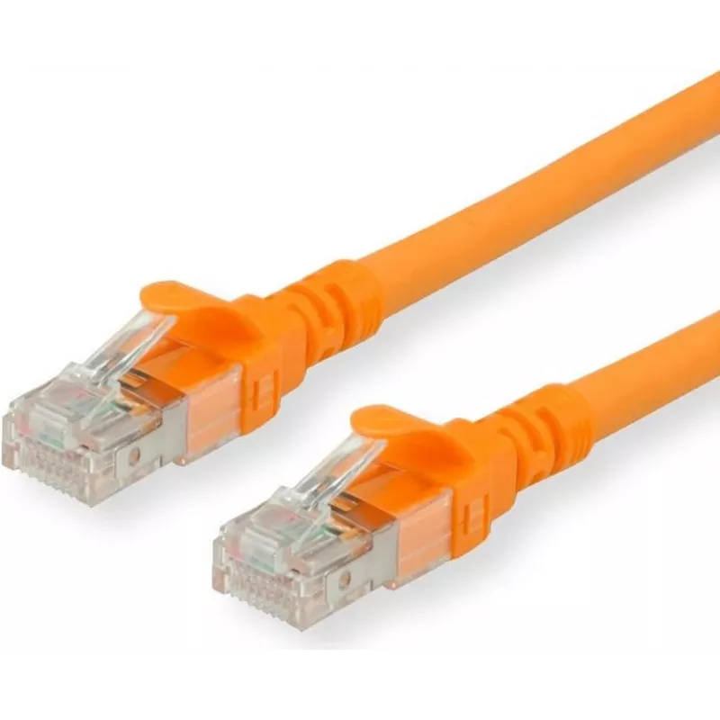 ROLINE - Kabel krosowy - RJ-45 (M) do RJ-45 (M) - 3 m - UTP - CAT 6 - Bezhalogenowy, Formowany, Linka - pomarańczowy (21.15.2573)