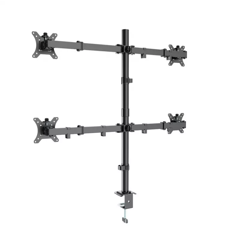 Uchwyt do monitorów Gembird MA-D4-01, zacisk biurkowy dla maks. 4 wyświetlaczy, 32 cale (81,3 cm), 40 kg, VESA 75x75–100x100, czarny