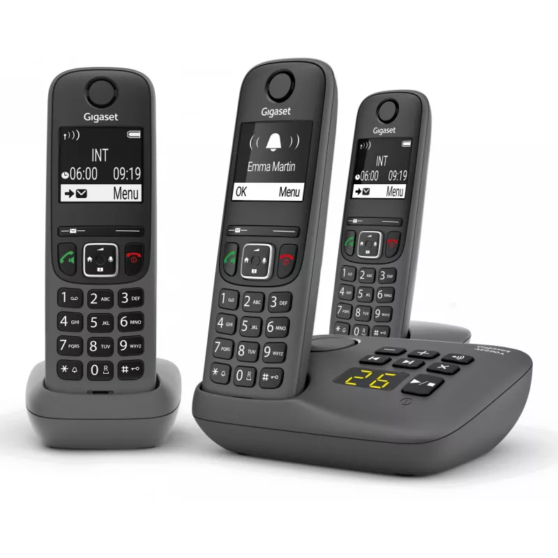 Analog/DECT telephone Gigaset AE690A Caller ID Wireless 3 handsets