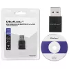 Bezprzewodowy mini adapter USB Wi-Fi QOLTEC 57007 — jednopasmowy 2.4 GHz, do 150 Mbps, antena wewnętrzna