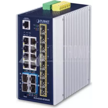 Przełącznik zarządzalny PLANET IP30 przemysłowy L3 8-portowy