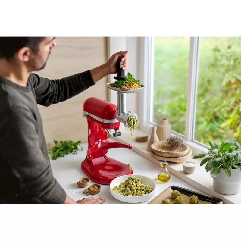 KitchenAid 5KSM60SPXEER mikser stojący 375 W szary, czerwony, stal nierdzewna
