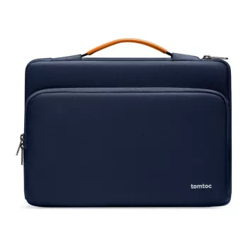 Torba na laptopa Tomtoc Defender-A14 (granatowa) — etui na 14-calowe laptopy, ochronne wyściółki, zapięcie na zamek