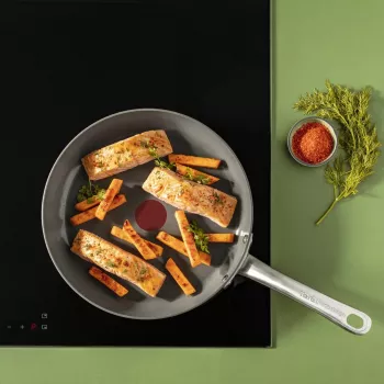Tefal Renewal C4260443 patelnia, 24 cm, szara, kompatybilna z indukcją