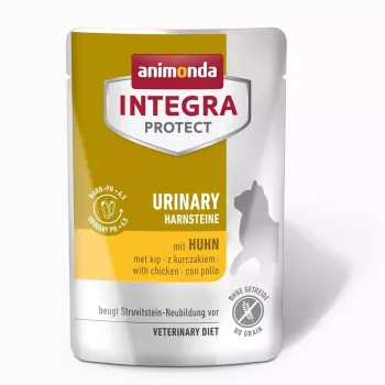 Mokra karma dla kotów animonda Integra Protect Urinary Struvit z kurczakiem, saszetka 85 g, wilgotność 80%, białko 7,5%