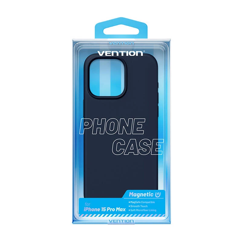 Ochronne etui silikonowe Vention KUFL0-40 do iPhone 15 Pro Max, niebieskie