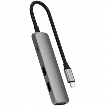 Satechi ST-P4SM koncentrator interfejsów USB Type-C 10000 Mbit/s Szary
